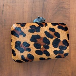 House of Harlow 1960 Leopard Box clutch